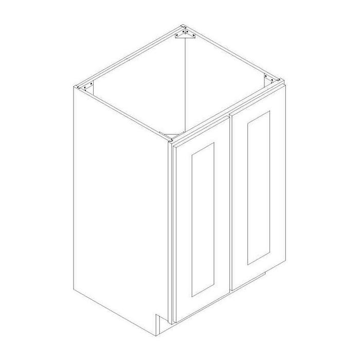 Shaker Black Full Height Two Doors-24"W x 34 1/2"H x 24"D