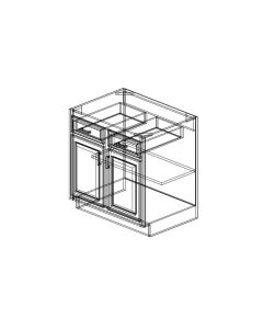 Shaker Grey Two Drawers Two Doors-33"W x 34 1/2"H x 24"D