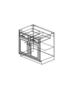 Shaker Grey Two Drawers Two Doors-36"W x 34 1/2"H x 24"D