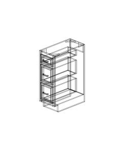Shaker Grey Drawer Base Three Drawers-12"W x 34 1/2"H x 24"D